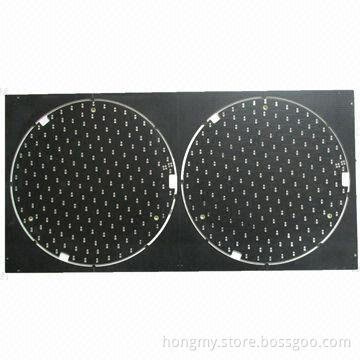 2-layer LED PCB with Green Mask on One Side and Black Mask on Other Side